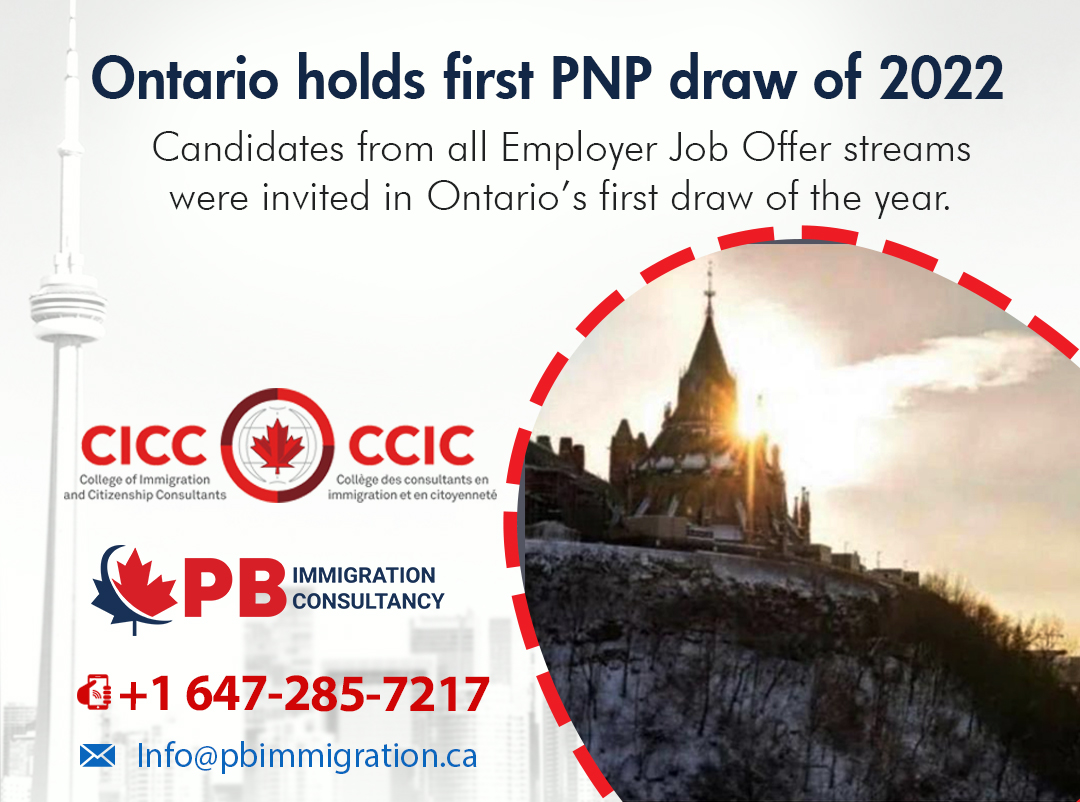 Ontario holds first PNP draw of 2022