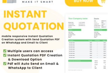Mobile Responsive Instant Quotation System With Whatsapp And Email – SMART ITBOX